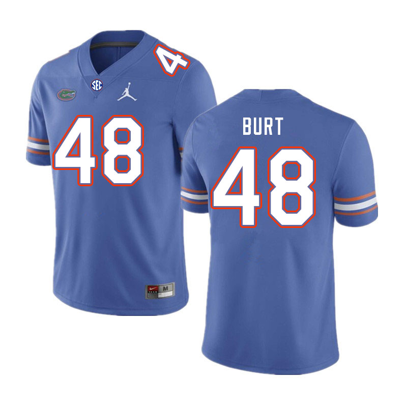 Men #48 Gannon Burt Florida Gators College Football Jerseys Stitched Sale-Royal